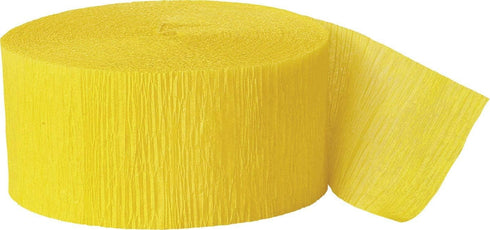Yellow Crepe Crepe Paper Roll Streamer - 81 ft (Pack Of 1) - Perfect For Parties, Decorations & Events...