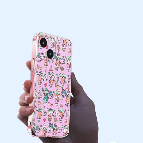 ZHUORUI Phone Case Compatible with iPhone 11 Case Monkeys Roller Pure Clear Rabbit Waterproof Accessories Charm......