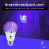 Bluex Bulbs 2 Pack LED Black Light Bulb, 9W A19 E26 Blacklight Bulb Level 385-400nm, Body Paint, Glow in The Dark LED Light Bulb Neon Glow Fluores...