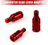 1 PC M12 x 1.25 Universal Shift Knob Adapter, Aluminum Alloy Transmission Gear Stick Shift Connector, for Non Threaded Shifters (Red)...