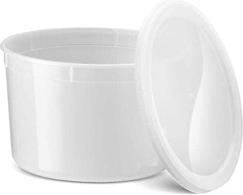 JoyServe 64 oz Food Storage Containers with Lids Pack of 6, Half Gallon Round Plastic Deli Container with Leak-Proof Lid, BPA-Free, Freezer, Dishw...