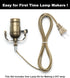 Qc Lamp Making Kit, Lamp Parts for Repair Replacement or Rewire Table and Floor Lamps, 3 Way Socket 12 Foot Matching Cord and Essential Hardware, ...