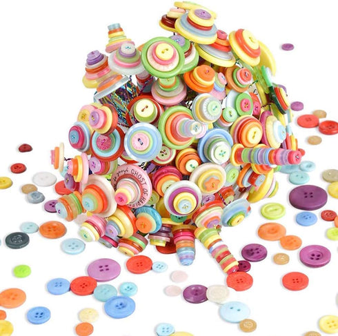 Esoca 650Pcs Black Craft Buttons Mixed Black Buttons for Crafts Art Buttons for Arts, DIY Crafts, Christmas Decoration...