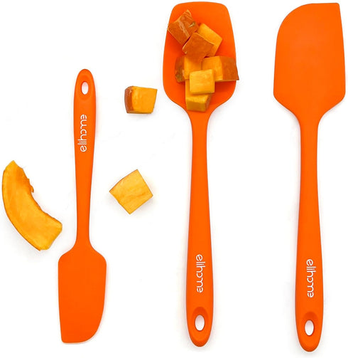 Chef Series 3 Piece Silicone Spatula Set - 600°F Heat Resistant Non Stick Rubber Kitchen Scraper Spatulas for Cooking, Baking, and Mixing – BPA Fr...
