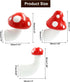 3Pcs Different Sizes Red Mushroom Fridge Magnet 3D Resin Mushroom Refrigerator Magnets Decorative for Kitchen, Home, Office Decor...