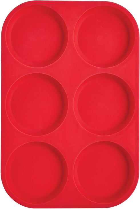 Mrs. Anderson's Baking 6-Cup Muffin Top Pan, Non-Stick European-Grade Silicone...