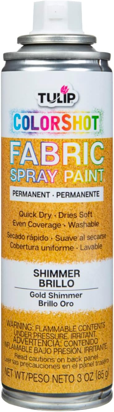 Tulip ColorShot Instant Fabric Spray Color 3oz. Gold Shimmer...