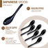 DOERDO 6PCS Soup Spoons Japanese Style Spoons Chinese Asian Soup Spoons With Long Handle for Kitchen Mixing, Baking, Cooking, Black...