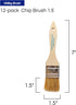 Pro Grade - Chip Paint Brushes - 12 Ea 1.5 Inch Chip Paint Brush Light Brown...