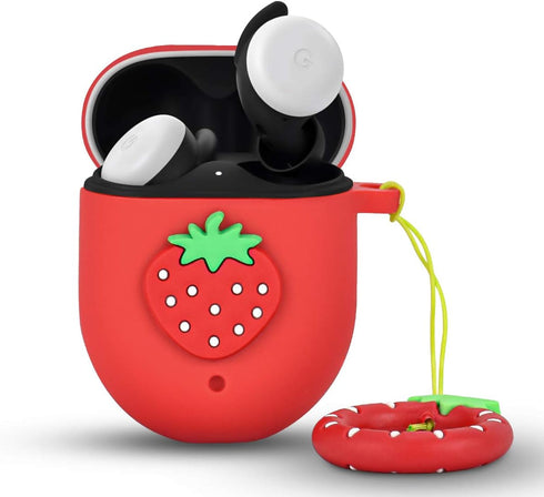for Google Pixel Buds 2(2020) Case, Cute 3D Funny Protective Cover Soft Silicone Cartoon Shockproof Case with Ring Keychain Fashion Design Support...