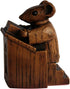 Church Mouse Statue, Wooden Church Mouse in The Pulpit Collectible Figurine for Home and Office Desktop Decor, Mouse Ornament On The Pulpit Sculpt...