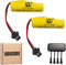 2 pcs 3.7V 14500 500mAh Batteries with 4 in 1 SM2P Charger for C2 D828 E35 DE38 DE40 DE50 DE55 TB202 TM141 Double Sided RC Stunt Car Small Tumblin...