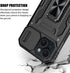 for iPhone 15 Plus Case, Shockproof Phone Case & Sliding Camera Cover & Ring Holder Kickstand with Screen Protector for Apple iPhone 15 Plus (6.7"...