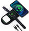 Wireless Charger for iPhone, KingTSYU 3 in 1 Charging Station for Apple Multiple Devices, Travel Wireless Charging Pad Compatible for Phone/iPhone...