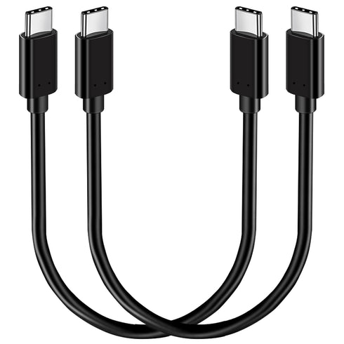 1FT USB C to USB C Cable 100W 2 Packs, Short USB C 3.1 Fast Charging PD Cord, 10Gbps High Speed Data, 4K@60Hz Video Output Compatible for iPhone 1...