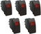 XT AUTO 12V 20 Amp 3pins Red Light Rocker Switch Kit 5-pack...