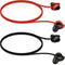 kwmobile Straps Compatible with Samsung Galaxy Buds/Buds Plus - 2X Silicone Holder for Wireless Earphones - Black/Red...