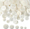 50PCS Pearl Buttons, Pearl Shell Bulk Sewing Buttons, 10mm/12.5mm/15mm/18mm/20mm Buttons, for Sewing DIY Crafts, Handmade Repair Cloth, Suits, Shi...
