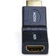 Monoprice HDMI Port Saver Adapter - Male to Female, Swiveling, Up to 90 Degrees Adjustment, Gold Plated, 3 Inches, Black...