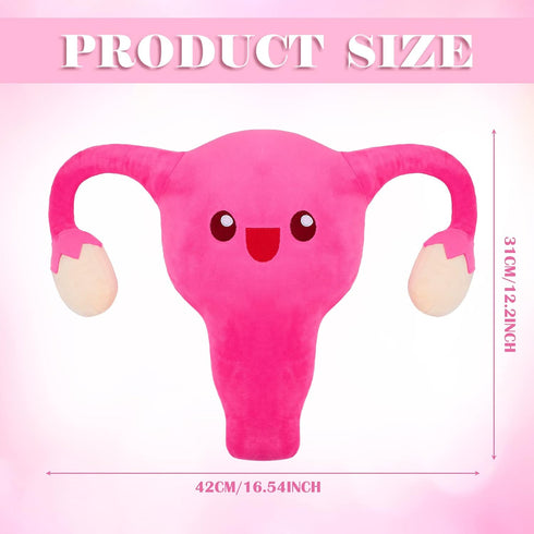 Uterus Plush Toy - Funny Stuffed Organ for Women, Anatomy Educational Gift & Party Decor (Uterus Style)...