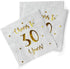 Cheers to 30 Years Cocktail Napkins | Happy 30th Birthday Decorations for Men and Women and Wedding Anniversary Party Decorations | 50-Pack 3-Ply ...
