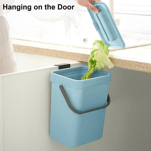 LALASTAR Compost Bin Kitchen, Small Compost Bin for Kitchen, Countertop Compost Bucket with Lid, Odorless Hanging Trash Can for RV/Office/Dog, Min...