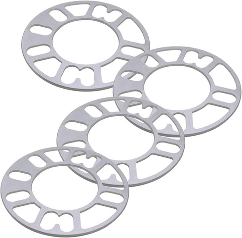 GAsupply Universal 3mm Wheel Spacers, 4 Pcs Universal Wheel Adapters for Most 4 & 5 Lug Wheels/Rims PCD 98mm-120mm...