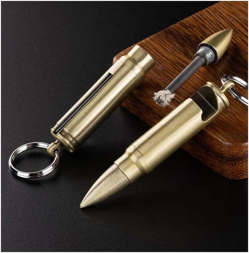 Fire Starter Lighter Waterproof Flint Match Outdoor Camping Permanent Metal Matchstick (Without Fluid) (2yellow)...