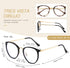 (3 Pack Blue Light Blocking Glasses Women and Man Computer Eyeglasses Metal Frame Glasses (Black, leopard, pink)...