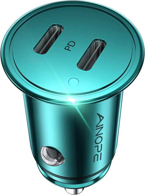 Type C Car Charger Mini Cigarette Lighter USB Charger, 40W USB C Car Charger Fast Charging, PD 3.0 Dual Port Car Charger Compatible with Galaxy S2...