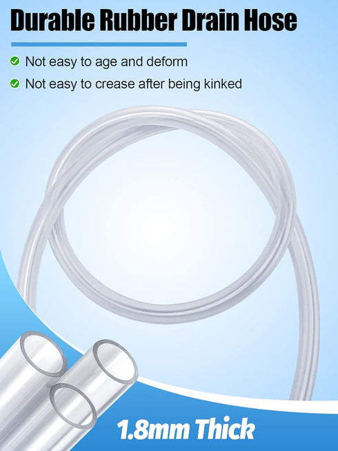 10ft Air Conditioner Drain Hose, 3/5 inch Portable AC Drain Hose Connector, Replacement for Universal Mini-Split Unit and Window Air Conditioner U...