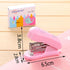 Small Desktop Staples with Staple Remover, 2.5 Inch Labor Saving Black Stapler for 20 Sheets Capacity with 400 Pcs No.10 Staples (Pink)...