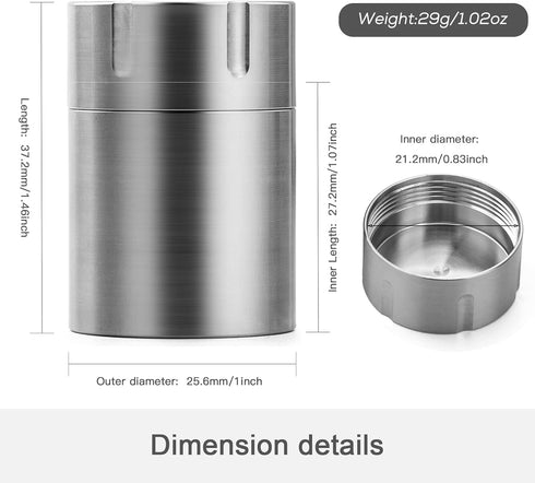 TISUR Portable Pill Cases, Metal Titanium Pill Holder Pocket Small Pill Box Keychain Waterproof Pill Bottle Medicine Organizer Case Container for ...