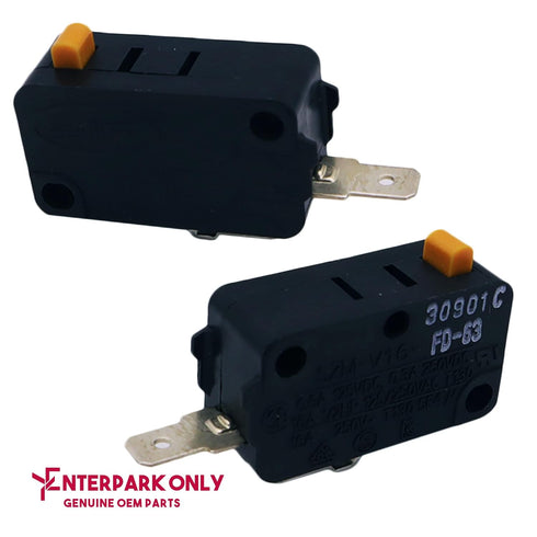 ENTERPARK New OEM 2 Pack GE SZM-V16-FD-63 Microwave Oven Micro Switch Replacement Part for LG GE Starion...