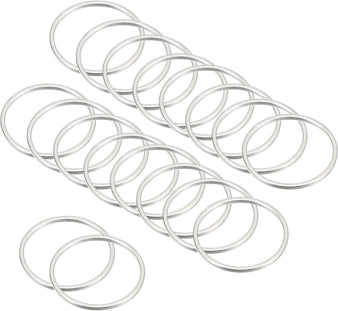 PATIKIL Beading Hoop Earrings, 60 Pcs Round Beading Findings Copper Hoop Earring for DIY Crafts Jewelry Making Earring Necklace Supplies(20mm, Sil...