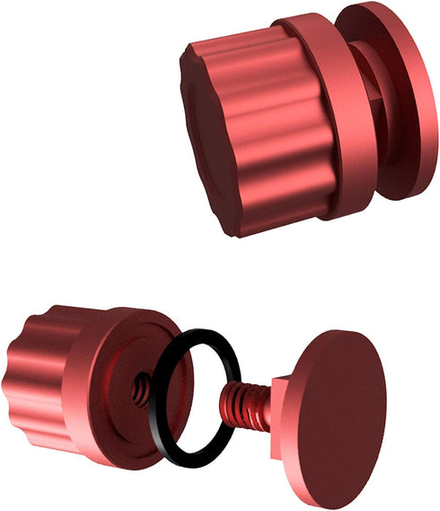 Red Welding Hood Pipeliner Helmet Fasteners - 1Pair Aluminum Helmet Pipeliner Headgear Replacement Parts Accessories Screws Flip Hood, Anti-rust, ...