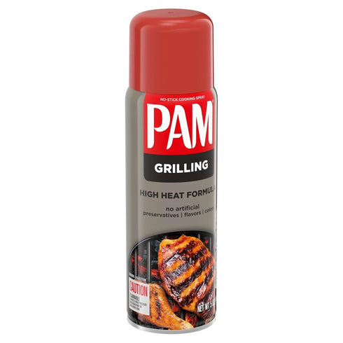 Pam No-Stick Cooking Spray - Grill - For High Temperature - Net Wt. 5 OZ (141 g) Each - Pack of 2...