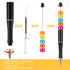 Crtiin 50 Pieces Plastic Beadable Pen Bulk Bead Ballpoint Pen Shaft Black Ink Beaded Pens with 50 Refills for DIY Making Gift Kids Students Office...