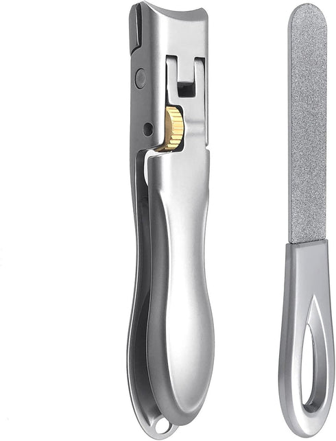 SGNEKOO Wide Jaw Opening Nail Clippers with Diamond Nail File Set, Safety Gear Lock Large for Hard/Thick Toenail,Heavy Duty Fingernail Cutter Trim...