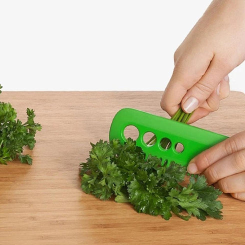 Green Leaf Herb Stripper, Vegetable Herb Eliminator Comb Kitchen Herb Leaf Stripping Tool Herb Pealer for Kale, Chard, Collard Greens, Thyme, Kitc...