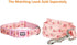 Floral Dog Collars Adjustable Nylon Collar with Quick Release Buckle for Female Dogs, Pink,Small...