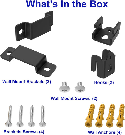 JINGer Universal Speaker Wall Mount for Sony, Vizio, Samsung, Roku, and More Sound Speakers, Speaker Brackets for Rear Satellite Speakers or Sound...