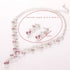 Leaf Vine Crystal Necklace Earrings Jewelry Set for Bridesmaids V-Neck Formal Evening Dress...