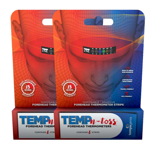 Fast Reading Disposable Forehead Thermometer Strips - Temp-N-Toss for Accurate & Hygienic Adult Temperature Measurement - Easy to Use and Reliable...