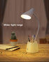LED Desk Lamp, Desk Light with 3 Light Modes, Stepless Dimming, USB Rechargeable Touch 360 ° Flexible Gooseneck with Pen Holder and Cell Phone Sta...