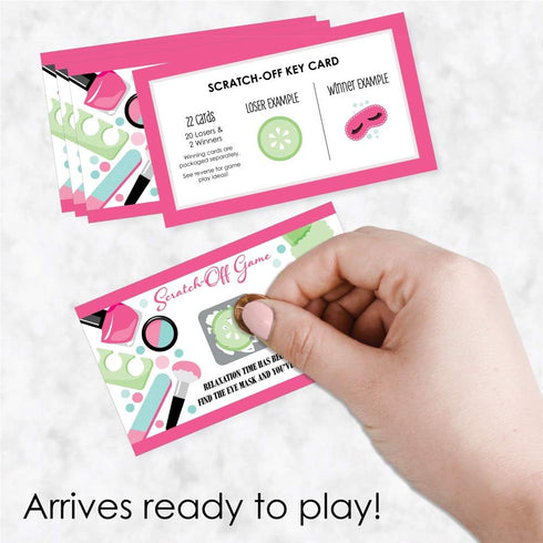Big Dot of Happiness Spa Day - Girls Makeup Party Game Scratch Off Cards - 22 Count...