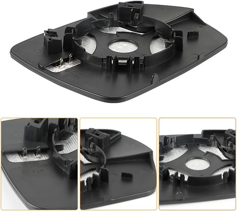 Senzeal Driver Side Heated Mirror Glass Replacement with Blind Spot Mirror for Ford Edge 2015 2016 2017 2018 FT4Z17K707H (Left Side)...