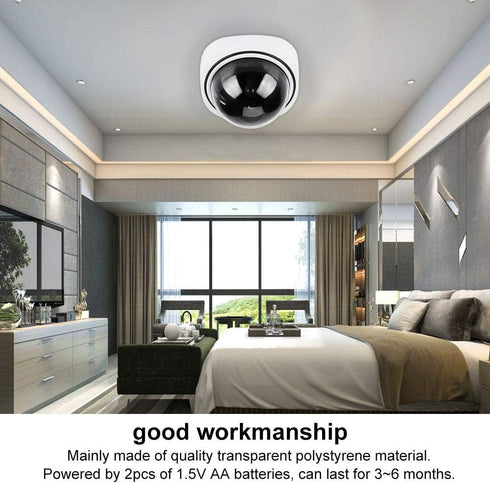 Dioche Dome Security Camera, Indoor Outdoor Dummy Surveillance Camera Wireless Home Security Dome Simulated Camera Video Wide Application...