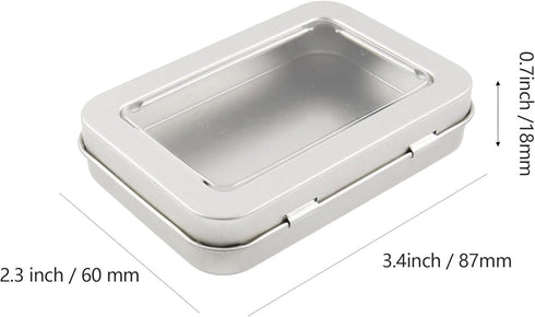 2Pack Portable Dental Floss Case with Transparent Window,Empty 3.4 * 2.3 * 0.7inch / 87x60x18mm Reusable Floss Holder,Dental Floss Dispenser for T...