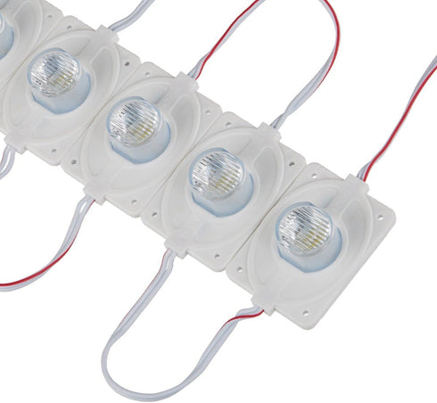 20PCS 3.0W 6500K White Edge Light 12V LED Modules with Lens for Double Side Light Box Waterproof...